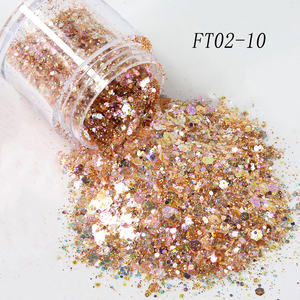 Paillettes en vrac « Larmes de Fée » roses, gros morceaux, pour fêtes, cosmétiques et décorations de festivals - Product Image 3