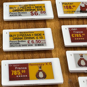 ป้ายราคาอิเล็กทรอนิกส์สำหรับคลังสินค้า ขนาด 2.13 นิ้ว ESL E-Ink พร้อมจอแสดงผล Epaper ระบบ NFC และระบบคลาวด์ - Product Image 1