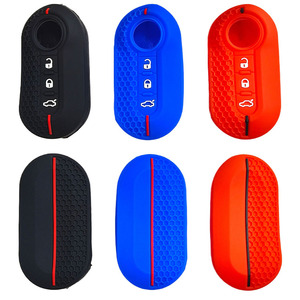 500 Punto Custodia in Silicone per Chiave Intelligente Telecomando Anti-graffio per <span class=keywords><strong>Fiat</strong></span> - Product Image 2