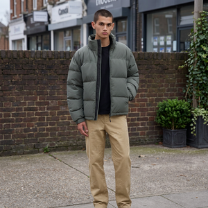 Custom Casual Zipper Puffer Jacket <b>Bubble</b> <b>Coat</b> Nylon/Cotton Material Padded Winter Men's OEM Service - Product Image 3