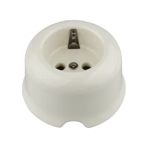 11 Years Experience Home Accessories European Standard Wall Light Electrical Sockets Vintage Porcelain Wall Sockets