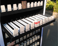 Présentoir en métal pour magasin de tabac Présentoir pour magasin de fumée personnalisé avec système de poussoir Présentoir à cigarettes à vendre