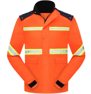 ชุดยูนิฟอร์มทำงานฤดูหนาวสำหรับงานสุขาภิบาล  ชุดเสื้อแจ็คเก็ตและกางเกงผ้าฝ้ายหนานุ่ม ป้องกันฝุ่นและไฟฟ้าสถิต เหมาะสำหรับฤดูหนาว - Product Image 1