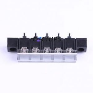 KF78RM-13.0-5P Barrier Terminal Block Bent Lead Through Hole,P=13mm Connector With Cover Plate 13mm 1x5P Right Angle Pin - Product Image 1
