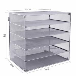 Organisateur de bureau en maille à 5 compartiments pour trier les papiers, de qualité supérieure - Product Image 6
