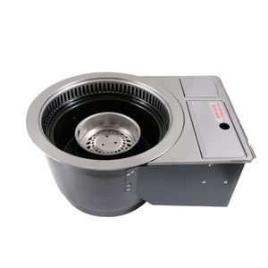 Mesa de restaurante comercial, parte superior plana, sin humo, carbón y gas propano, estufa de barbacoa, parrilla hecha en Corea, mesa de parrilla para restaurante - Product Image 1