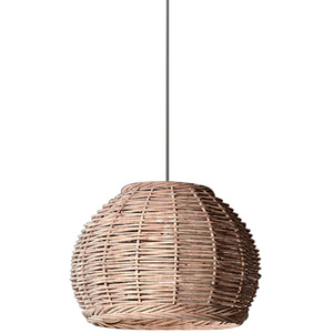 Lustre rétro en rotin E27, lampe suspendue ronde à LED pour salle à manger, salon, maison d'hôtes, magasin, luminaire de style japonais - Product Image 5