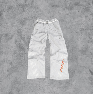 2026 Vente en gros, logo personnalisé, streetwear décontracté, coton, surdimensionné, ample, jogging, coupe droite, rayures latérales superposées, respirant, écologique - Product Image 4