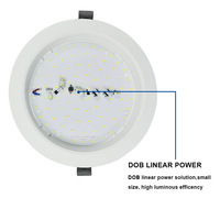 Plafonnier LED encastré au design moderne, direct usine, 4W-20W, en plastique PP, sans scintillement, pour la maison et le bureau