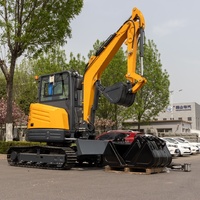 Excavatrice sur chenilles CE certifiée UCM 3,5 tonnes pour moteur, godet de 0,1 m, transmission 4x4, moteur, engrenage, PLC, roulement, garantie 1 an pour la construction