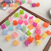 Perles Alphabet 3D en Résine Acrylique Givrée Couleur Gelée à Grand Trou, Lettres A-Z pour Fabrication de Bracelets, Porte-clés et Bijoux DIY