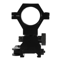 Focuhunter Anneaux de montage QD réglables en aluminium anodisé noir mat 1'' (30 mm) pour accessoires de lunette et lampe torche 6063 Chasse