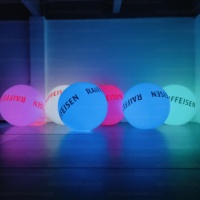Ballon interactif Zygote RVB lumineux et musical de 1,5 m avec télécommande et logo personnalisé pour fêtes/scènes