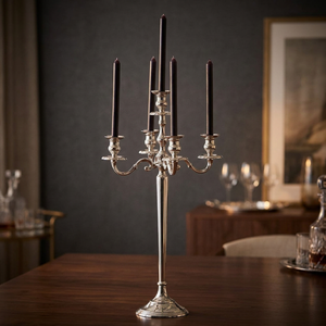 T.C Tall Wedding Iron Silver 3 Size <b>Candelabra</b> Centerpieces for Decoration - Product Image 2