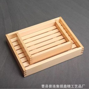 Plato de madera para sashimi estilo japonés, caja de madera para hot pot, caja de madera para restaurante coreano BBQ, caja de madera para almacenamiento de salmón - Product Image 3