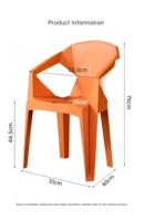 Chaise de salle à manger en plastique de qualité commerciale, durable, empilable, en PP, pour bistrot, fast-food, aire de restauration