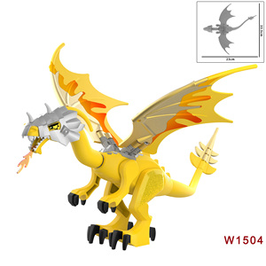 Offre Spéciale – Ensemble de Blocs de Construction Dragon Blindé W1501-1509 – Grande Figurine Dinosaure Volant en Plastique ABS – Jouets <span class=keywords><strong>d</strong></span>'Assemblage - Product Image 3