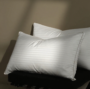 Kaz tüyü yastık otel serisi 2 parçalı kral boyutu Ultra yumuşak aşağı dolu yatak yastıklar farklı çizgili uyku rahat yastık - Product Image 1