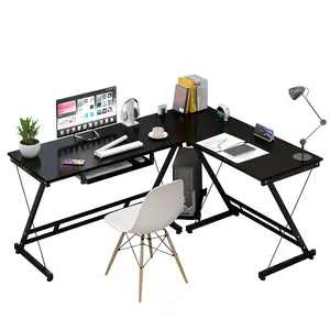 cheap l shaped table Suppliers-Modern design office L shape desk computer table for commercial furniture