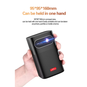 Mini proyector Android 9 DLP para exteriores 4K Full HD 250 <span class=keywords><strong>ANSI</strong></span> dual WiFi y proyector portátil BT 5,0 - Product Image 4