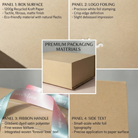 Caja de Regalo Magnética Plegable Ecológica Personalizada, Caja de Papel Kraft Plegable de Lujo para Ropa y Productos de Panadería