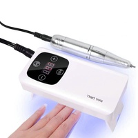 Kit portable rechargeable de lime à ongles et lampe UV/LED pour le dépose, le polissage et le lustrage des vernis à ongles, modèle V3