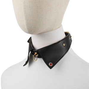 <span class=keywords><strong>Collar</strong></span> fetiche de sujeción corporal Bdsm Bondage de estilo único <span class=keywords><strong>Collar</strong></span> con forma de signo con correa de cadena para esclavo sumiso - Product Image 2