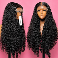 Perruque frontale en dentelle HD 13x4 en cheveux humains bouclés birmans bruts, sans colle, avec dentelle pré-coupée et ligne de cheveux effet fondu, pour femmes noires, fournisseur de cheveux