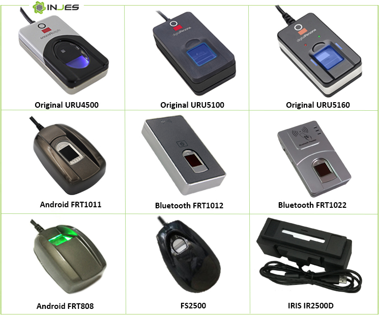 Shenzhen INJES Persona Portable USB Lecteur D'empreintes Digitales D'empreintes digitales Mod Scanner Biométrique WIN 10 64 BITS