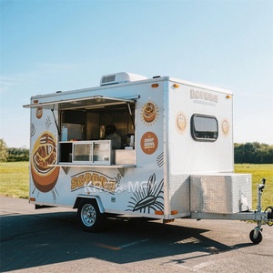 Street Barbecue Mobile <b>BBQ</b> Trailer Fully Equipped Hot Dog Truck Snow Cone Food Concession Trailers - Product Image 1