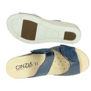 Cinzia <b>Soft</b> Donna Wedges Sandals Blu Leather Platform Women's <b>Shoes</b> - Product Image 6