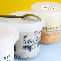500ml PP 16 oz lege plastic ijsroom- en congee verpakkingen, fruit- en taro-balletjes verpakkingsdoos, ijsroomtaartbeker