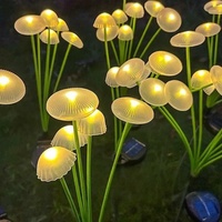 Décoration d'éclairage extérieur pour jardin, en forme de méduse, en plastique LED solaire, écologique, faite à la main, étanche