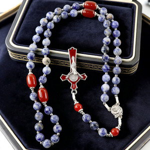 Rosario Cattolico in Pietra Naturale, Collana di Preghiera Artigianale, Gioiello Regalo - Product Image 5