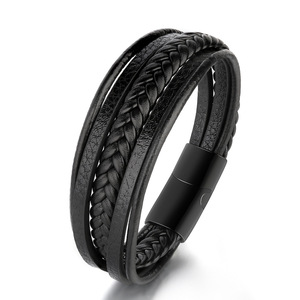 Bracelets personnalisables de <span class=keywords><strong>luxe</strong></span> pour hommes en acier inoxydable et cuir, style européen et américain, collection 2026 – Disponibles sur mesure - Product Image 2
