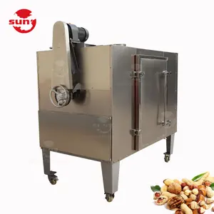 Máquina torrador de sementes de gergelim para amendoim, castanha e avelã, avelã a gás, pistache e karité, sementes de girassol, melão e sementes