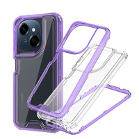 Coque transparente de protection d'objectif anti-chute TPU + PC 3 couches pour Tecno Spark GO 2023/10/20C/20 PRO/30/30C/GO 1/GO 2024
