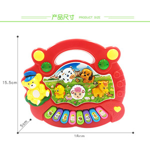 Clavier musical électronique en forme d'animal de la ferme, 8 échelles, jouet éducatif pour enfants de 2 à 4 ans - Product Image 2