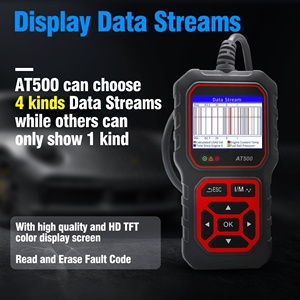 Lector de código de escáner de coche rojo AT500 12V con herramientas de diagnóstico de pantalla para OBD2 <span class=keywords><strong>OBDII</strong></span> EOBD CAN Protocolos Coches - Product Image 5