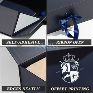 Soluciones de embalaje de papel rígido personalizables adecuadas para todas las industrias, venta al por mayor, caja plegable de regalo magnética de lujo con cinta - Product Image 3
