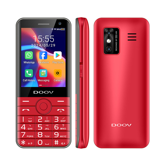 DOOV 4G LTE Android Smartphone 2.8" Touch Screen Button Keypad MTK Processor English French German Spanish 2GB+16GB Dual SIM