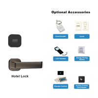 Cerradura Inteligente para Habitaciones de Hotel con Manija Dividida de Aleación de Zinc, Sistema de Gestión de Cerraduras Inteligentes con Tarjeta RFID Electrónica Sin Conexión para Hoteles
