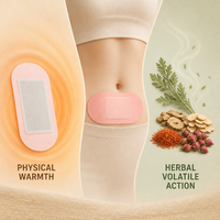 Patch chauffant respirant en non-tissé à base de plantes pour la taille et l'abdomen