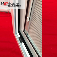 Persianas integradas modernas, multifunción, utilizadas en hogares y oficinas, marco de aluminio, ventanas corredizas resistentes a huracanes