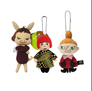 Vente en gros de pendentifs porte-clés en peluche Yoshimoto Nara Yayoi Kusama 11-15CM, jouet en peluche - Product Image 1