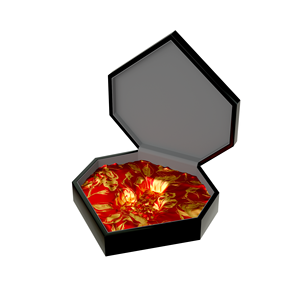 Custom Metal logo Luxury velvet ring box Hexagon Wooden Box Hexagon Jewelry Gift packaging Hexagon Box With Lid