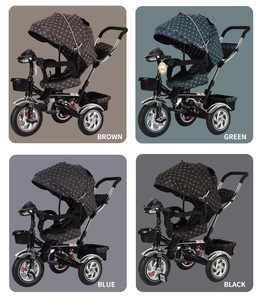 Tricycle bébé convertible, vélo à pousser en tricycle à pédales avec lumières LED, musique, siège rotatif et <span class=keywords><strong>inclinable</strong></span> - Product Image 2