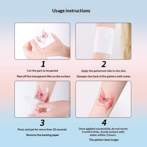 Autocollants de <span class=keywords><strong>tatouage</strong></span> en papier à motif floral en <span class=keywords><strong>dentelle</strong></span>, style ethnique, motifs colorés estampés à l'or, imperméables, longue durée, lavables, pour le dos et les <span class=keywords><strong>bras</strong></span> - Product Image 5