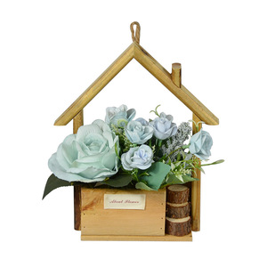 Decoración de casa de madera con rosas artificiales Dongchen Crafts, flores de seda de 22 cm de ancho para decoración del hogar y accesorios de boda - Product Image 5