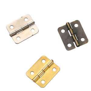 Furniture Hinge 16x13mm Iron Surface Mount Durable Traditional Style Yellow Antique Bronze Silver Plated - Product Image 5